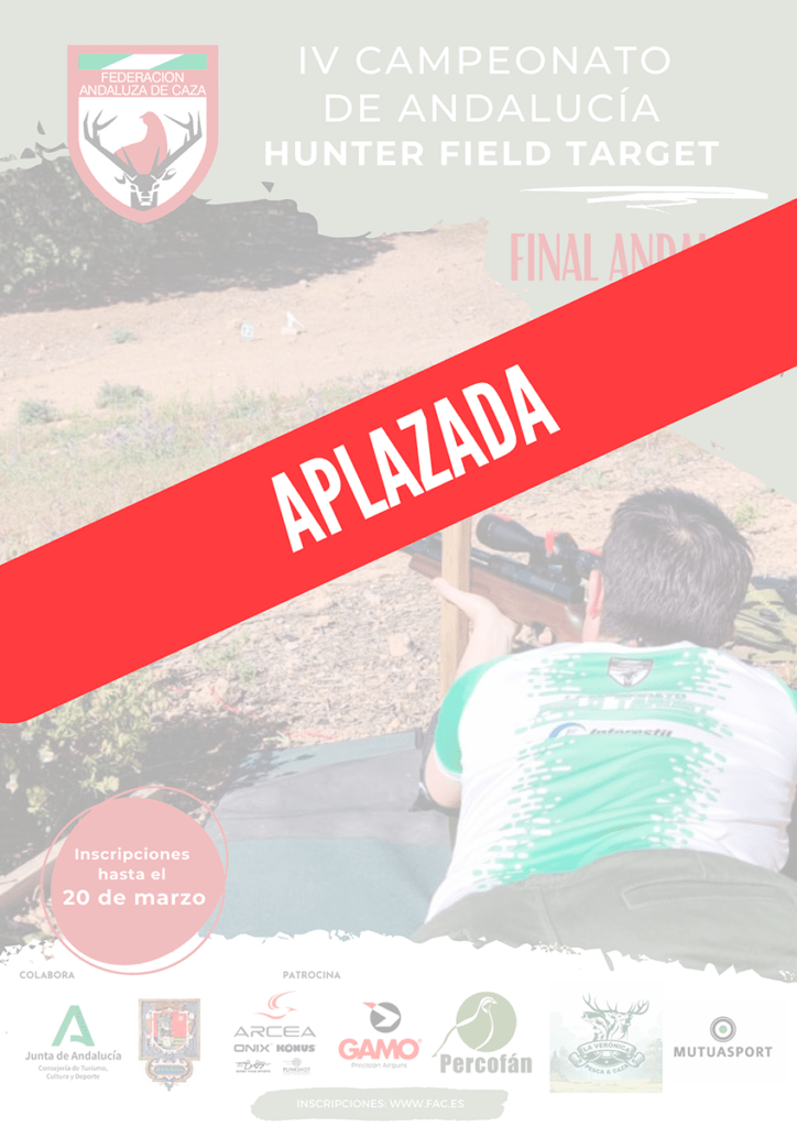 Aplazada la Final del IV Campeonato de Andalucía de Hunter Field Target 2025