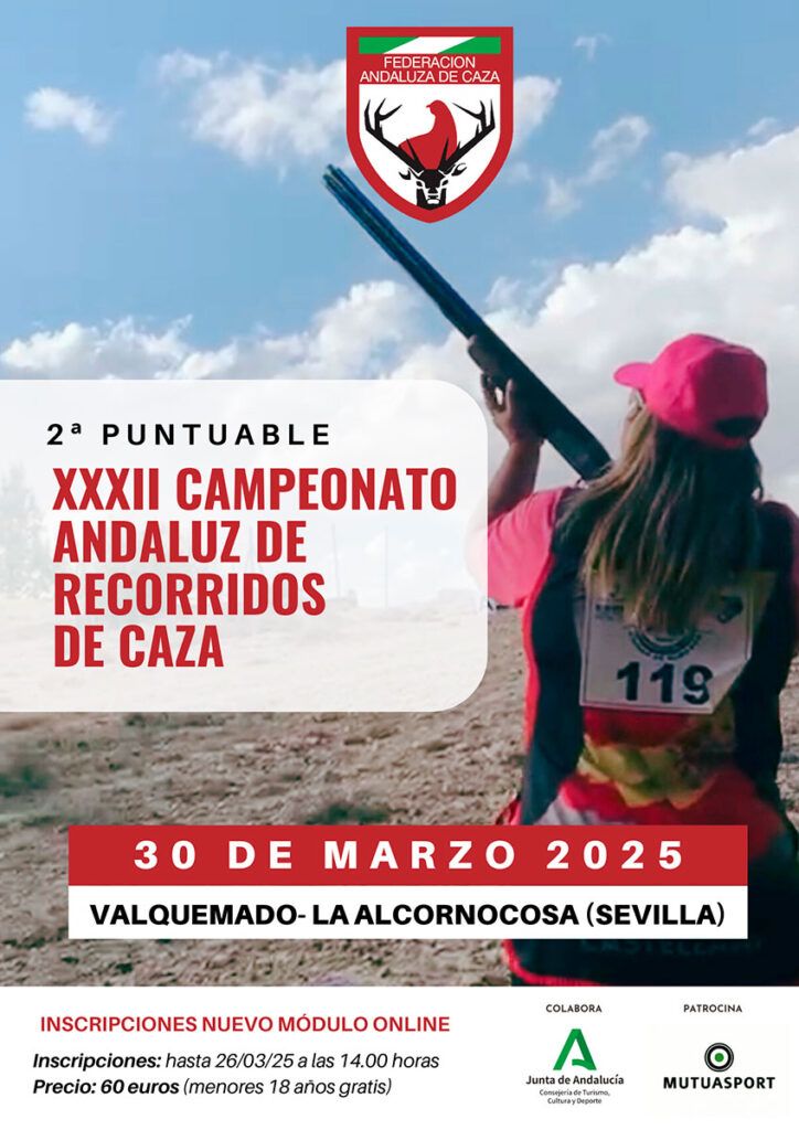 Abierta la inscripción para la segunda puntuable del Campeonato Andaluz de Recorridos de Caza 2025