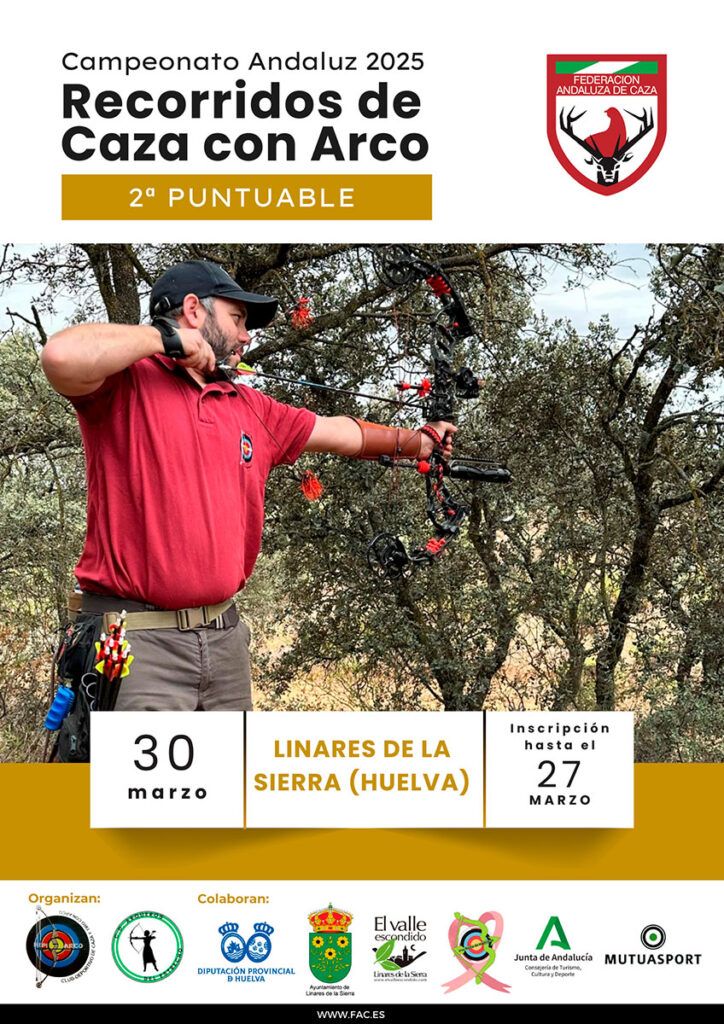 Abierta la inscripción de la segunda puntuable del Campeonato Andaluz de Recorridos de Caza con Arco 2025