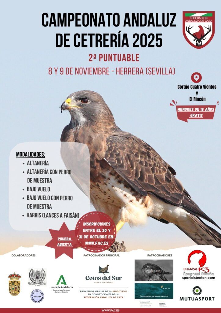 La localidad sevillana de Herrera, segunda parada del Campeonato Andaluz de Cetrería 2025