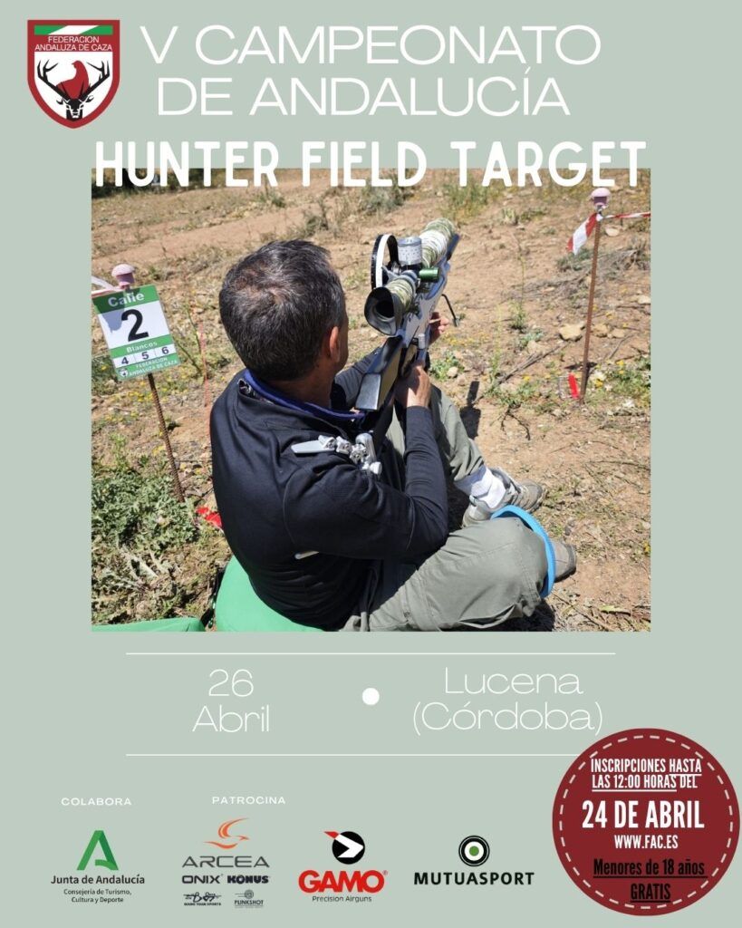 Abre la inscripción para el V Campeonato de Andalucía de Hunter Field Target, que se celebra el 26 de abril