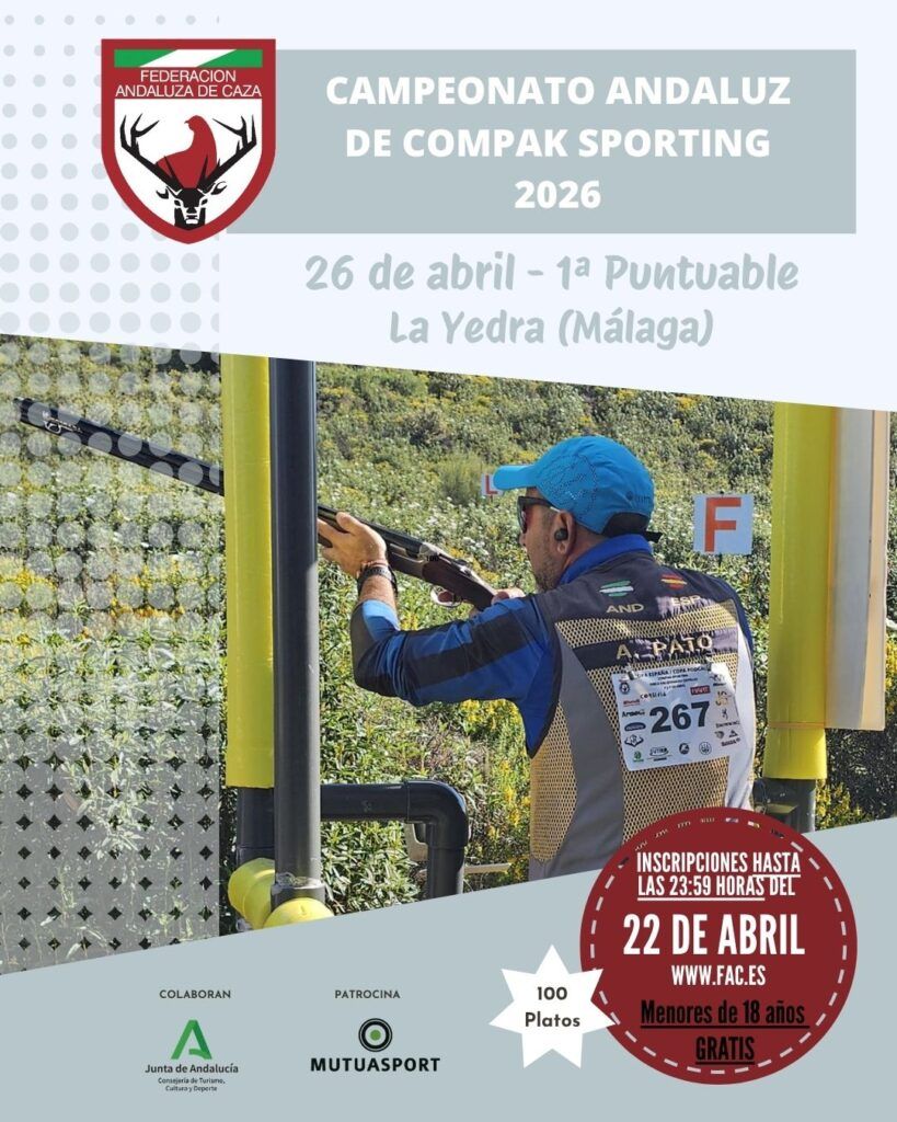 El Campeonato de Andalucía de Compak Sporting 2026 inicia temporada con la apertura de inscripciones para la 1ª Puntuable
