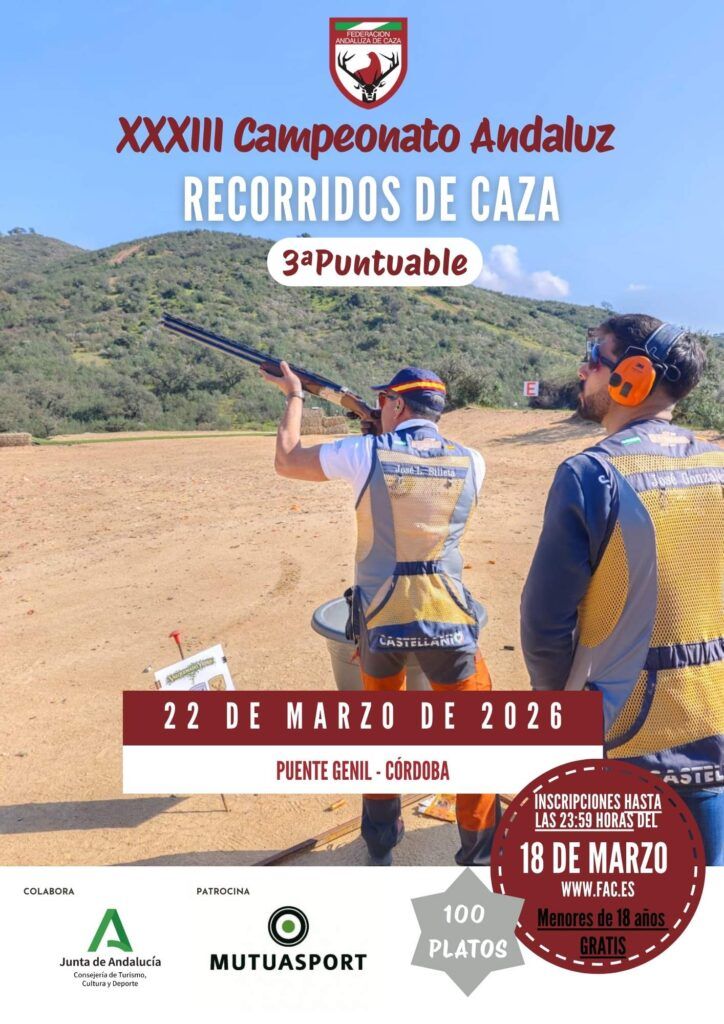 Comienza el periodo de inscripción de la 3ª Puntuable de Recorridos de Caza