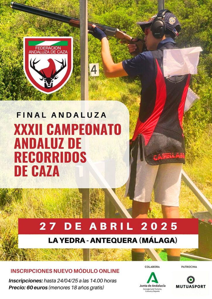 Abierta la inscripción para la final del Campeonato Andaluz de Recorridos de Caza 2025