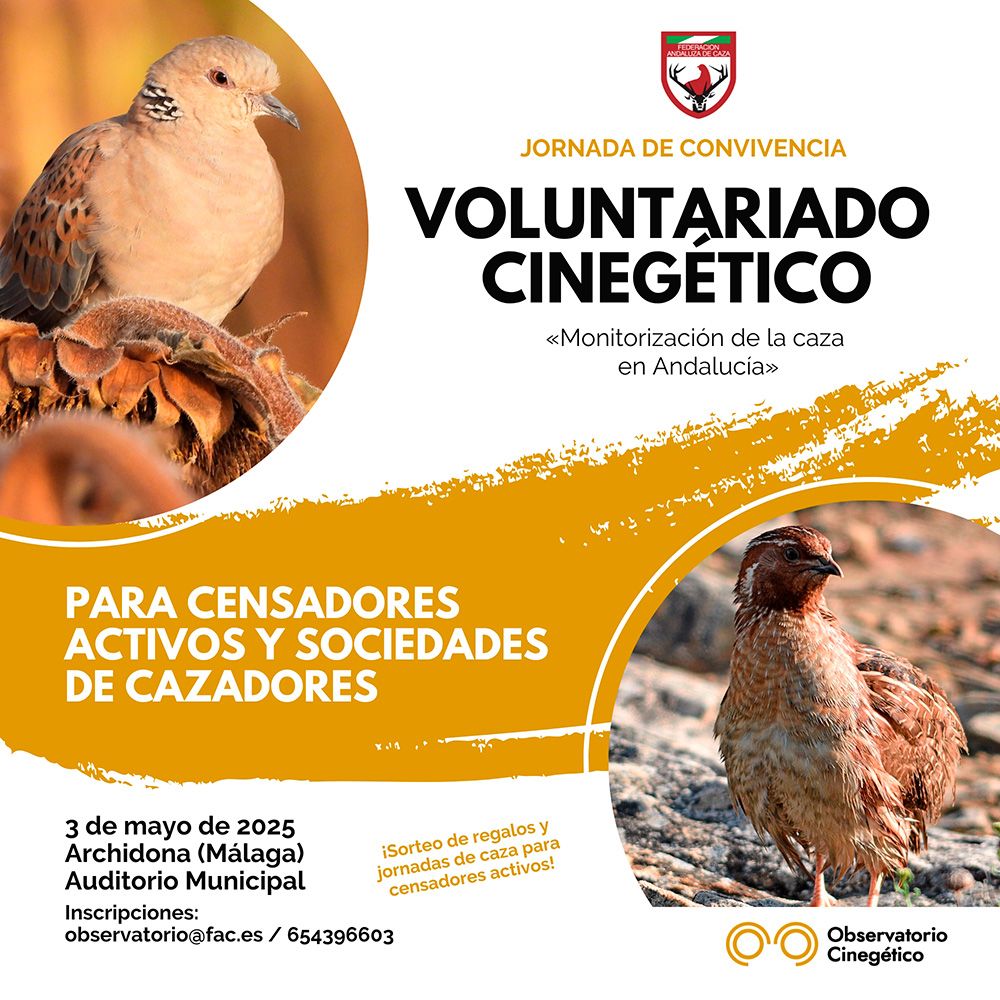 Continúa abierta la inscripción en la convivencia de Voluntariado Cinegético que la FAC celebrará este sábado