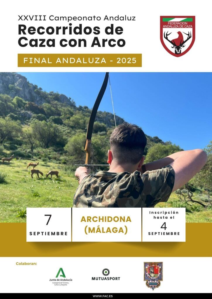 Los campeones andaluces de Recorridos de Caza con Arco 2025 se conocerán este domingo, 7 de septiembre
