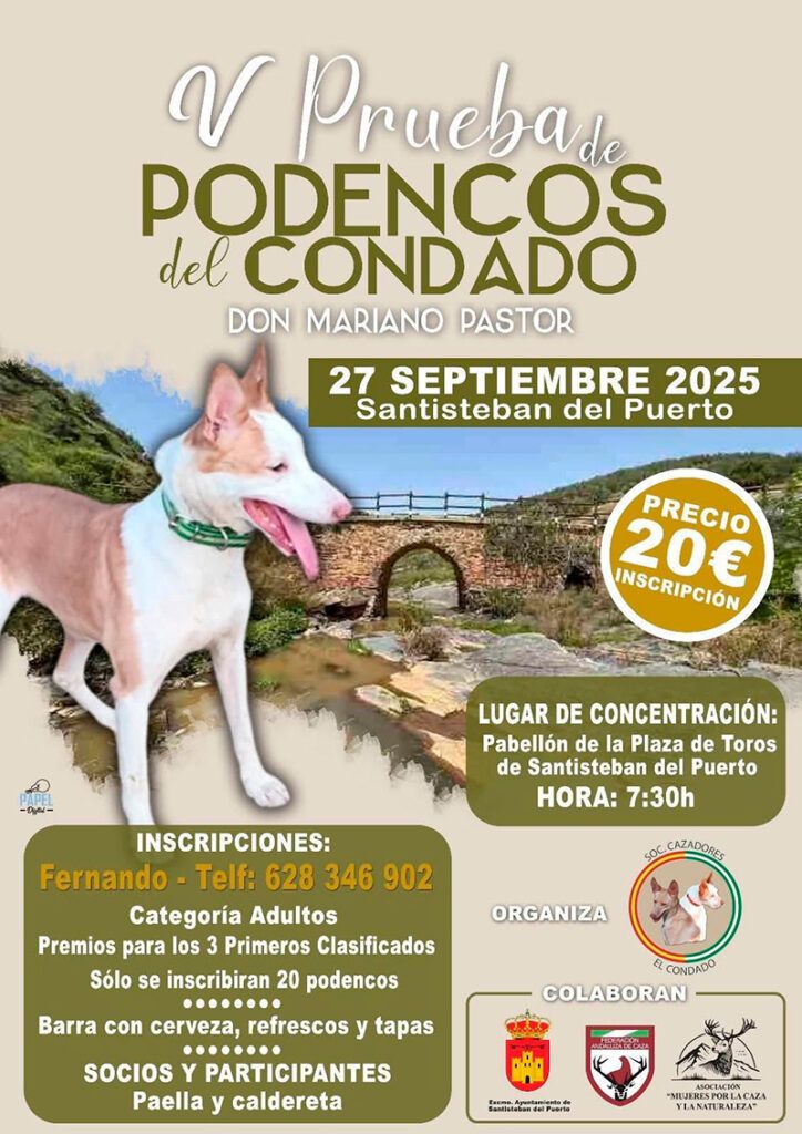 Este sábado vuelve la competición podenquera con la V Prueba de Podencos del Condado