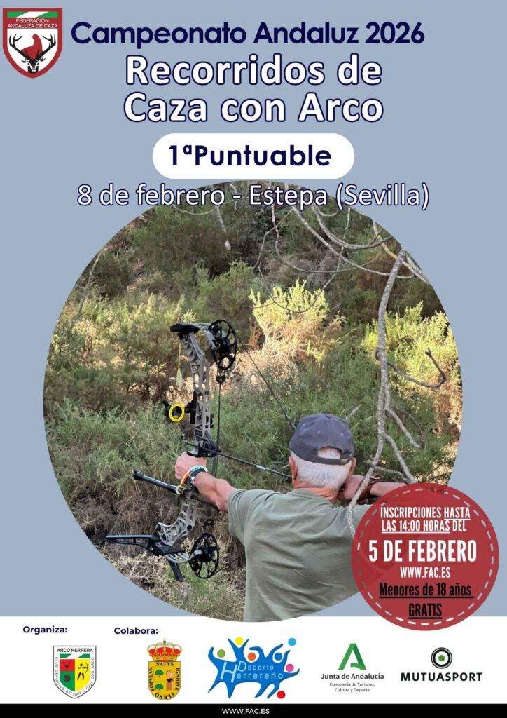 El Campeonato Andaluz de Recorridos de Caza con Arco 2026 inicia temporada con la apertura de inscripciones para la 1ª Puntuable