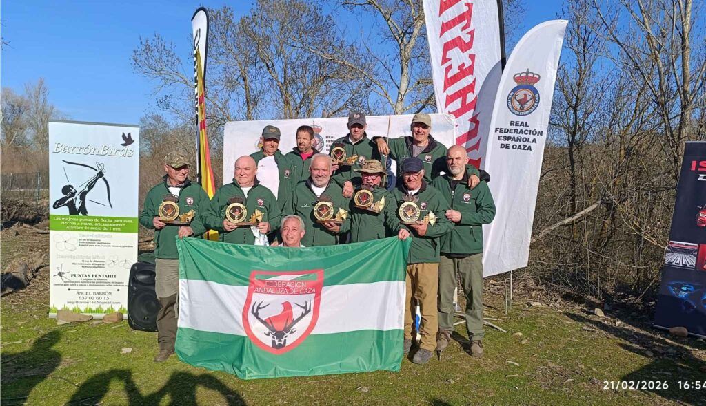 Destacada participación del equipo andaluz de Recorridos de Caza con Arco en el Campeonato de España