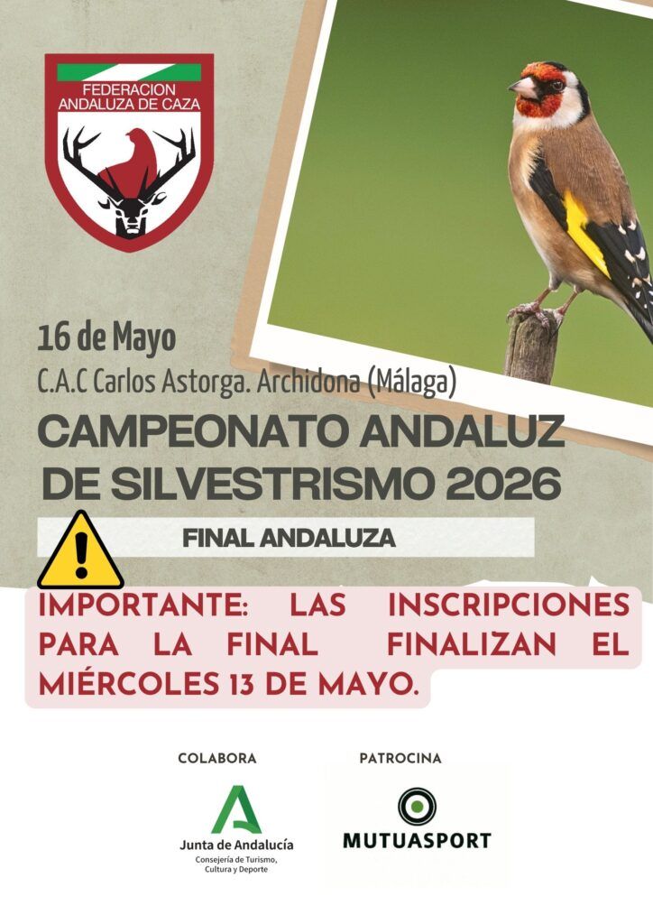 El cierre de inscripciones de la Final Andaluza de Silvestrismo será el miércoles 13 de mayo