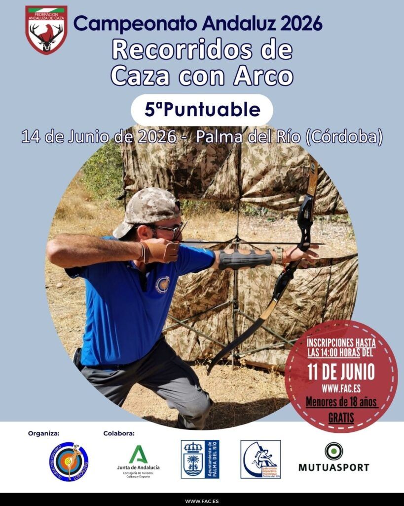 Palma del Río (Córdoba), sede de la 5ª Puntuable de Recorridos de Caza con Arco el próximo 14 de junio
